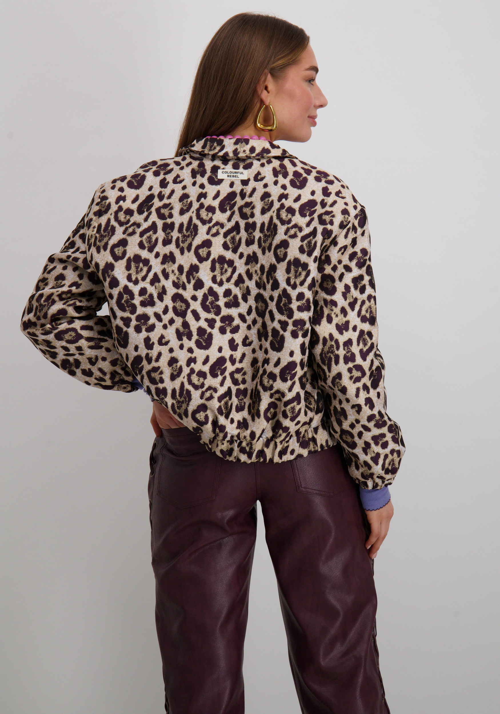 Colourful Rebel Bomberjack Bente leopard WJ117131 Beige