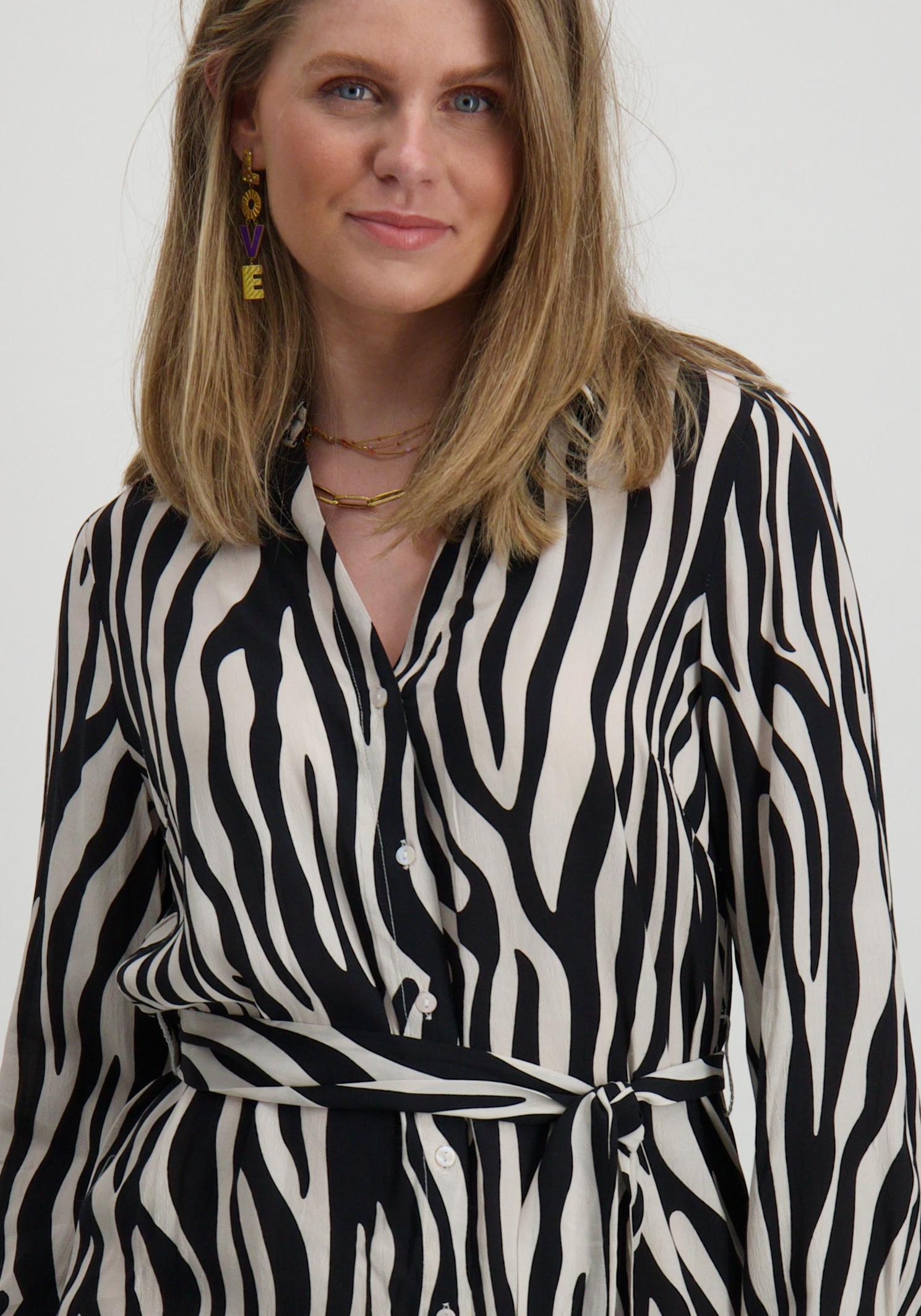 Vila Jurk Fini 14084529 Zwart/Wit