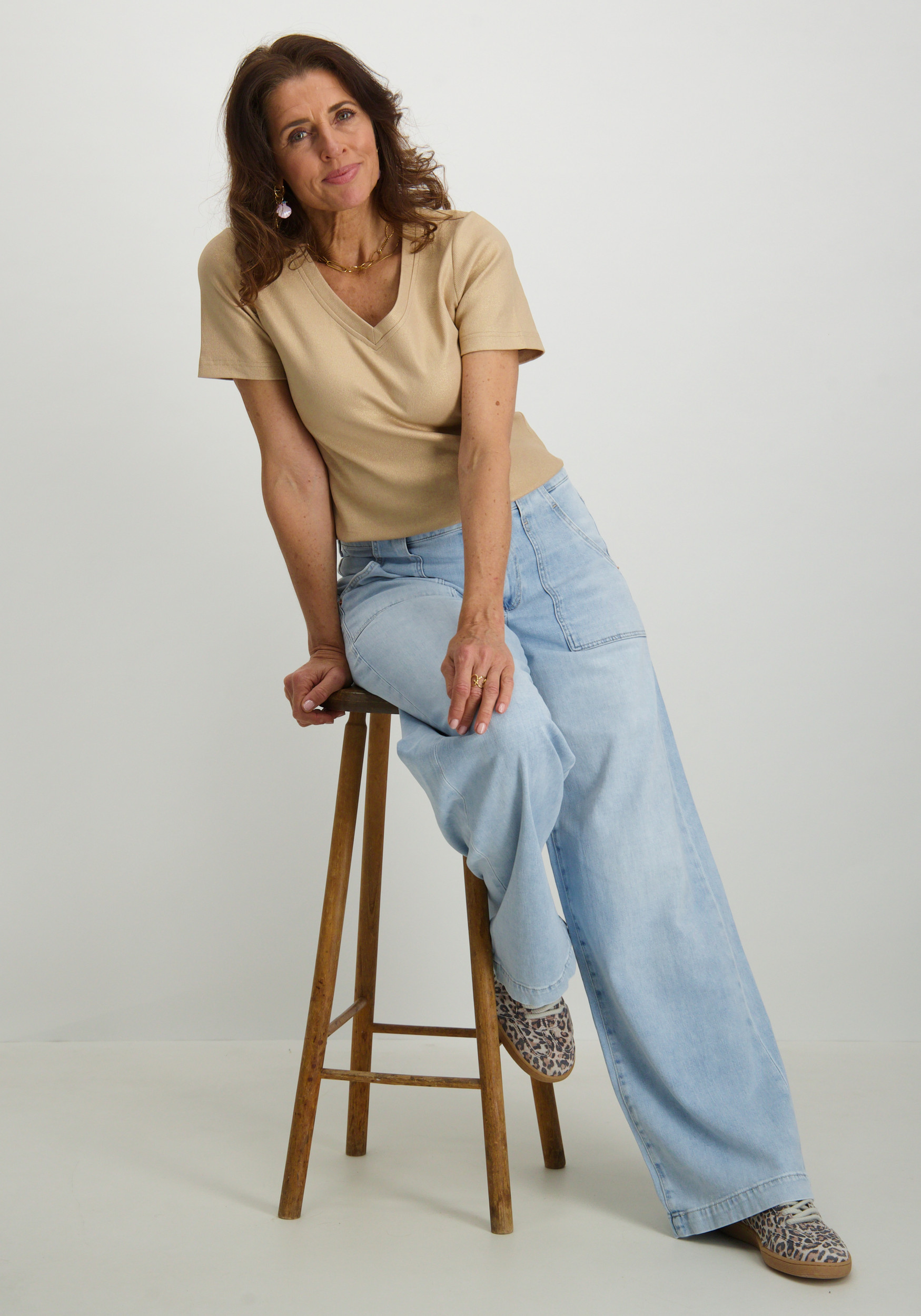 Tramontana T-shirt Coated rib Q07-16-401 Goud