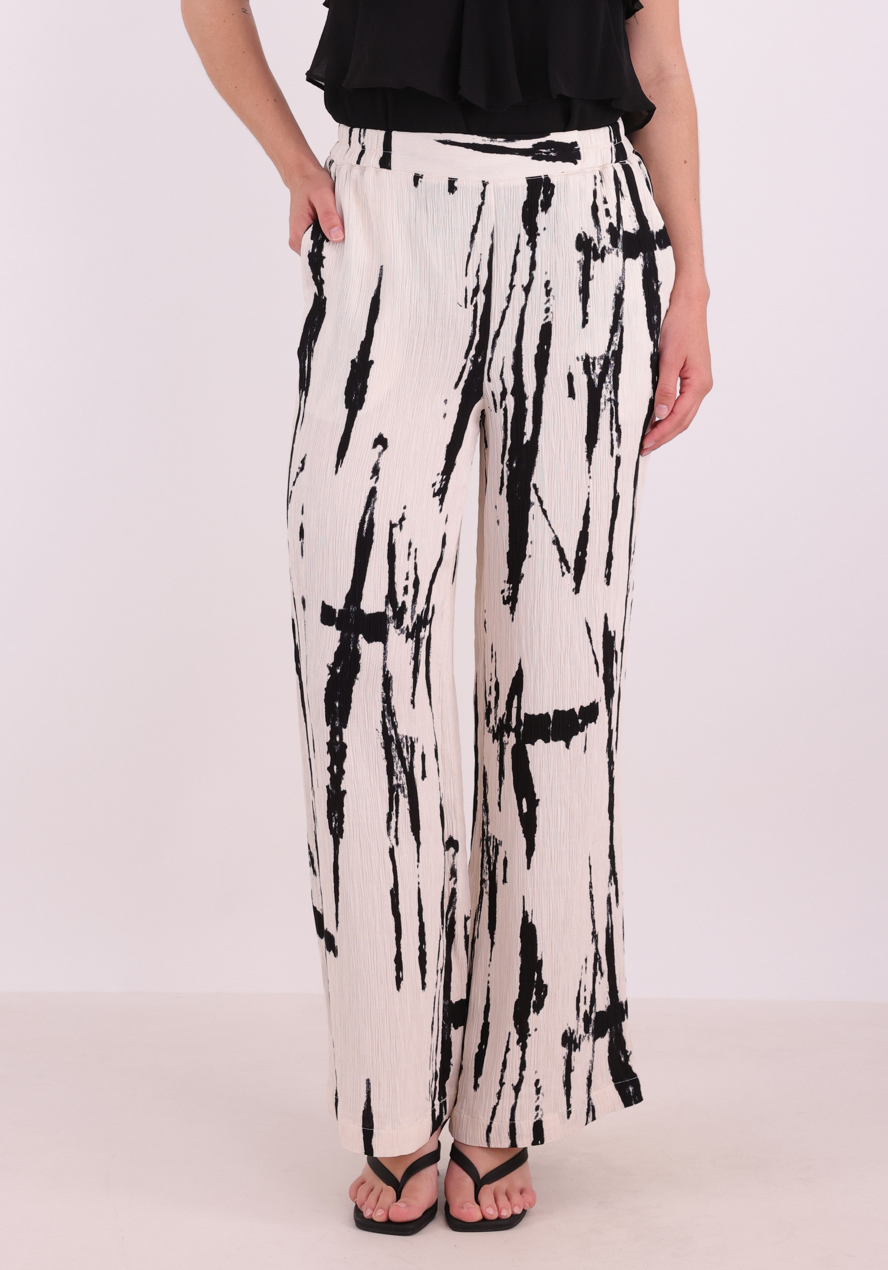 Culture Broek Ora 50113134 Zwart/Wit
