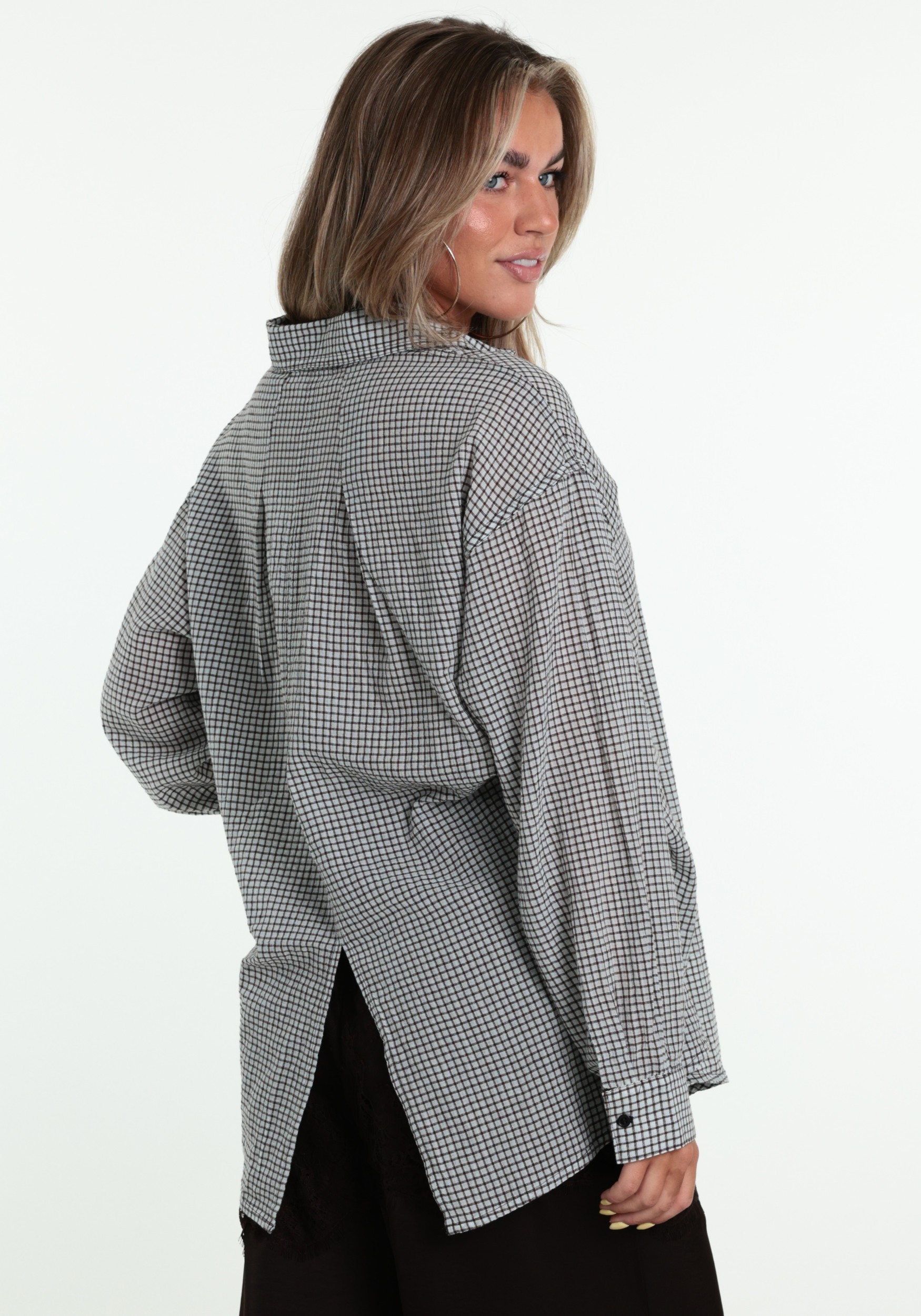 Ichi Blouse Freja 20126235 Bruin