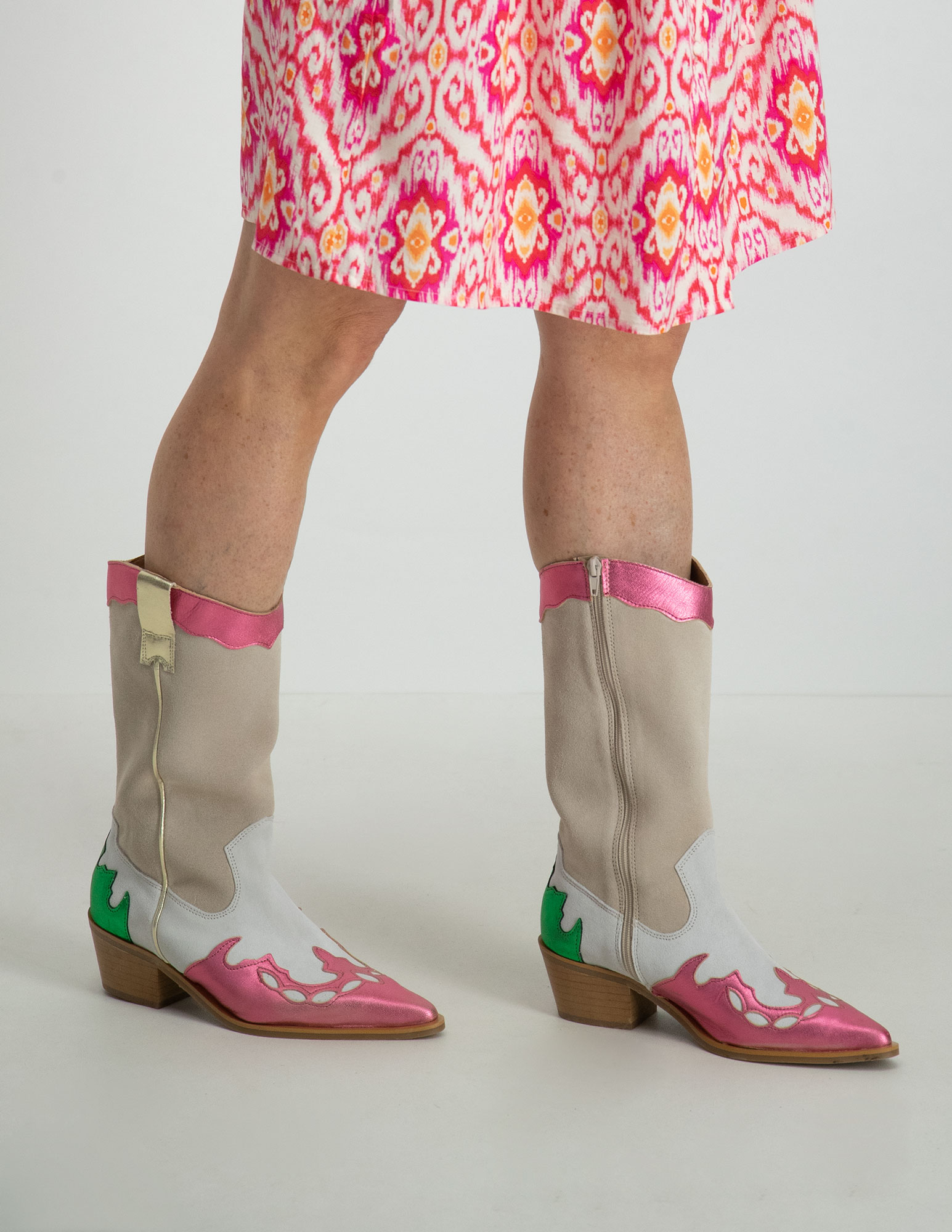 Dwars Cowboy laarzen Puglia Zand