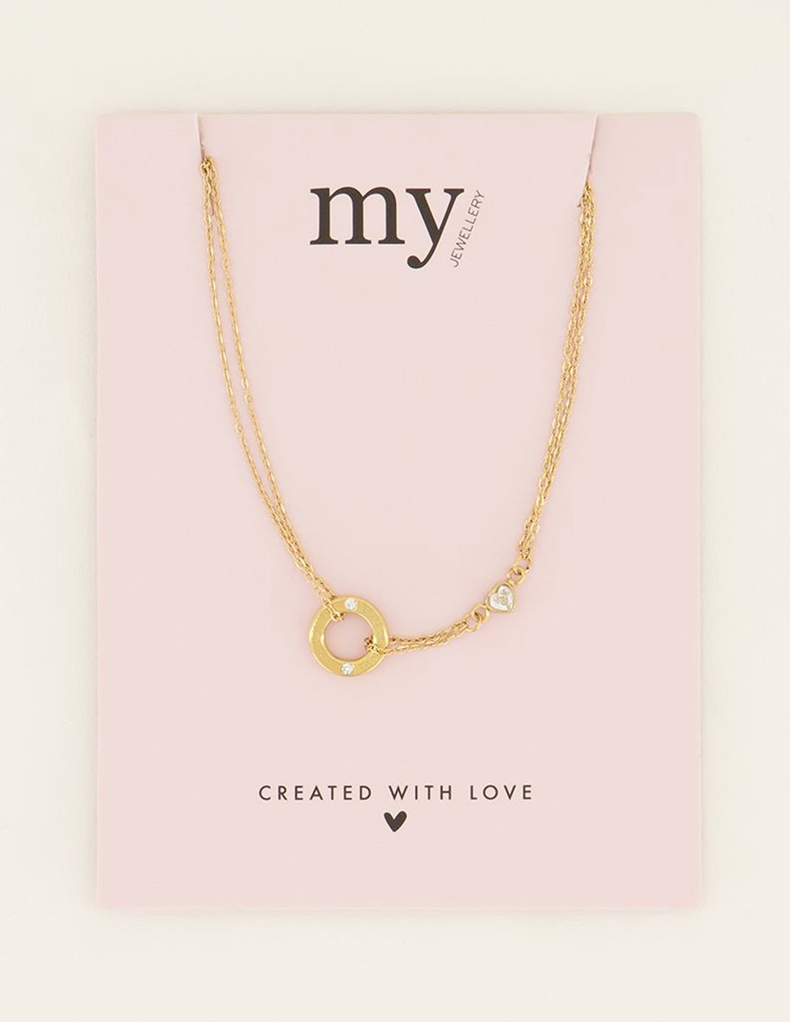 My Jewellery Ketting ronde bedel MJ07616 Goud