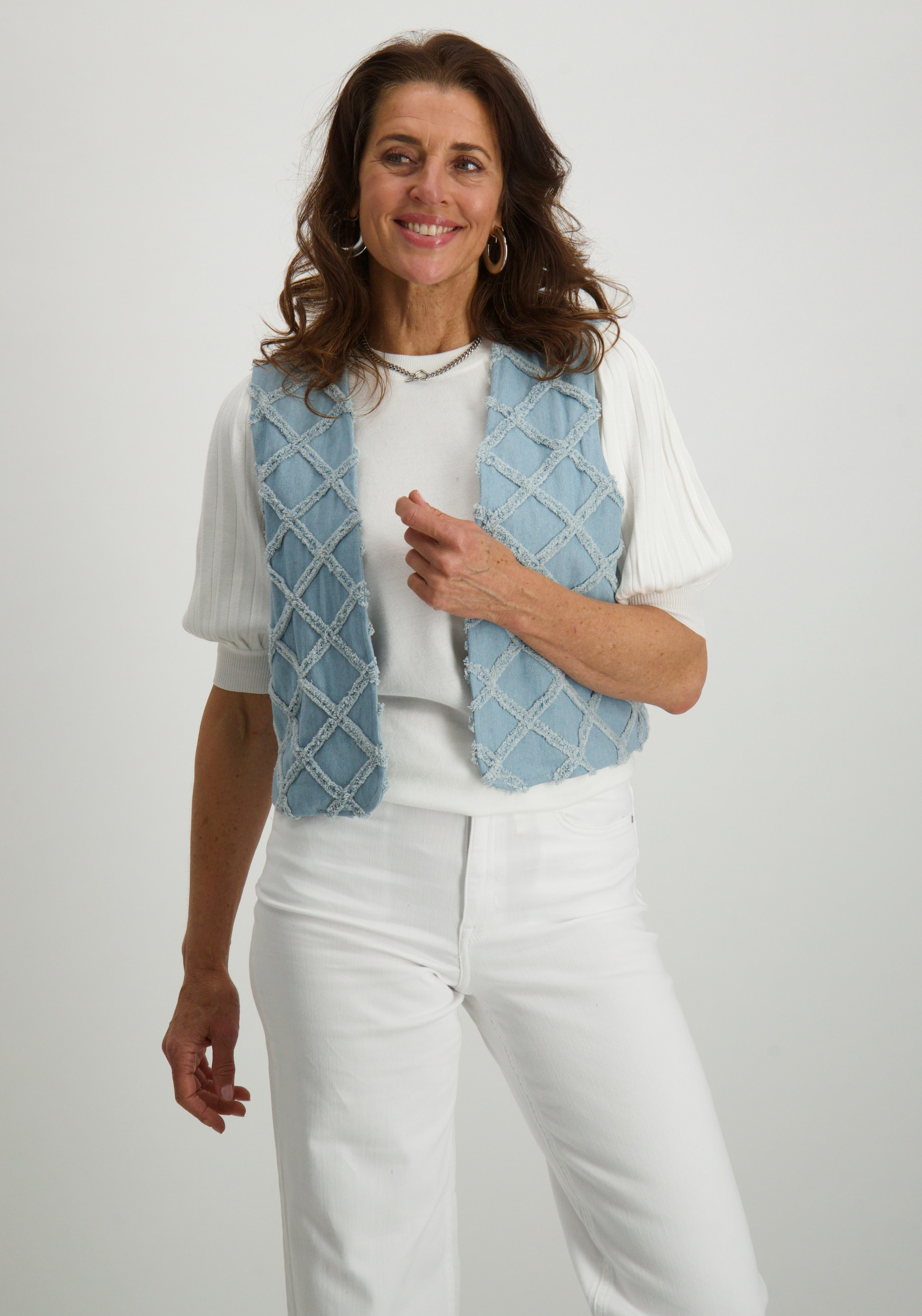 Tramontana Gilet Fancy Q12-16-801 Licht blauw