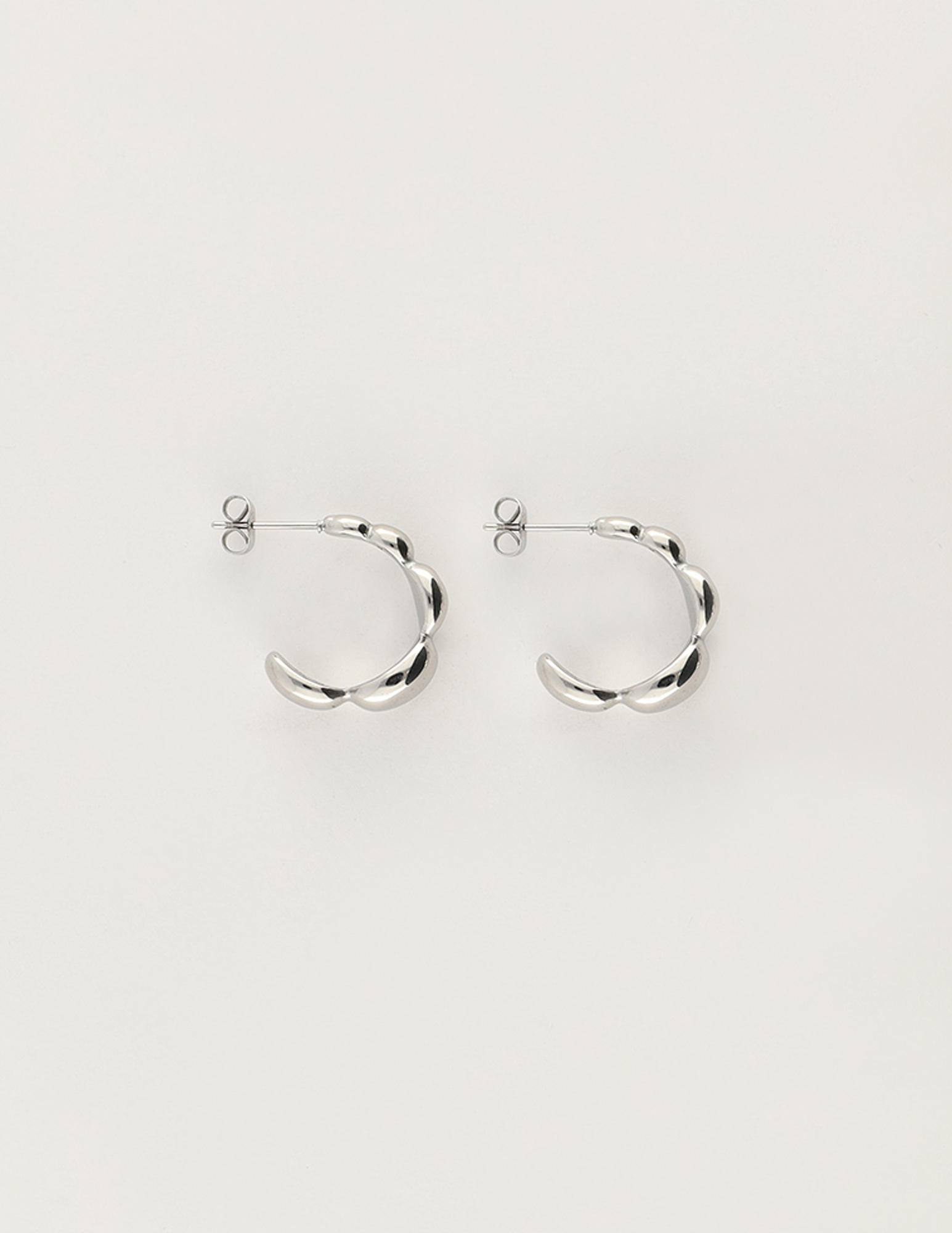 My Jewellery Bold oorringen met bubbel MJ11253 Zilver