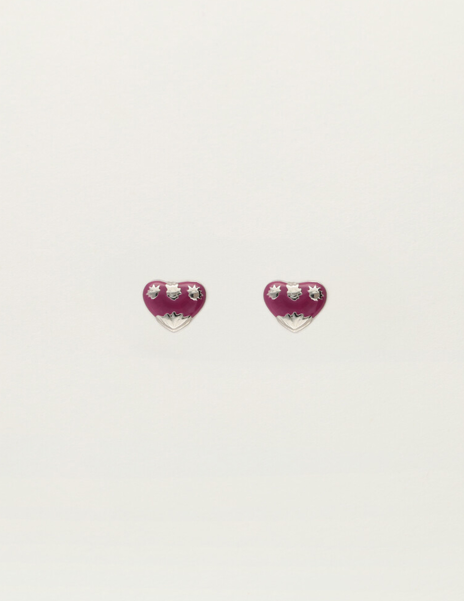 My Jewellery Studs paars mini hart MJ12095 Zilver