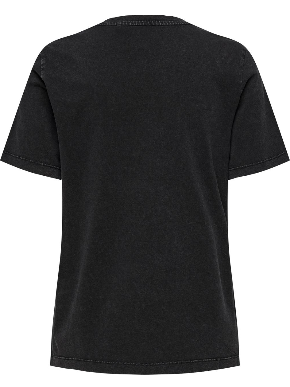 Only Acid washd t-shirt 15332250 Zwart