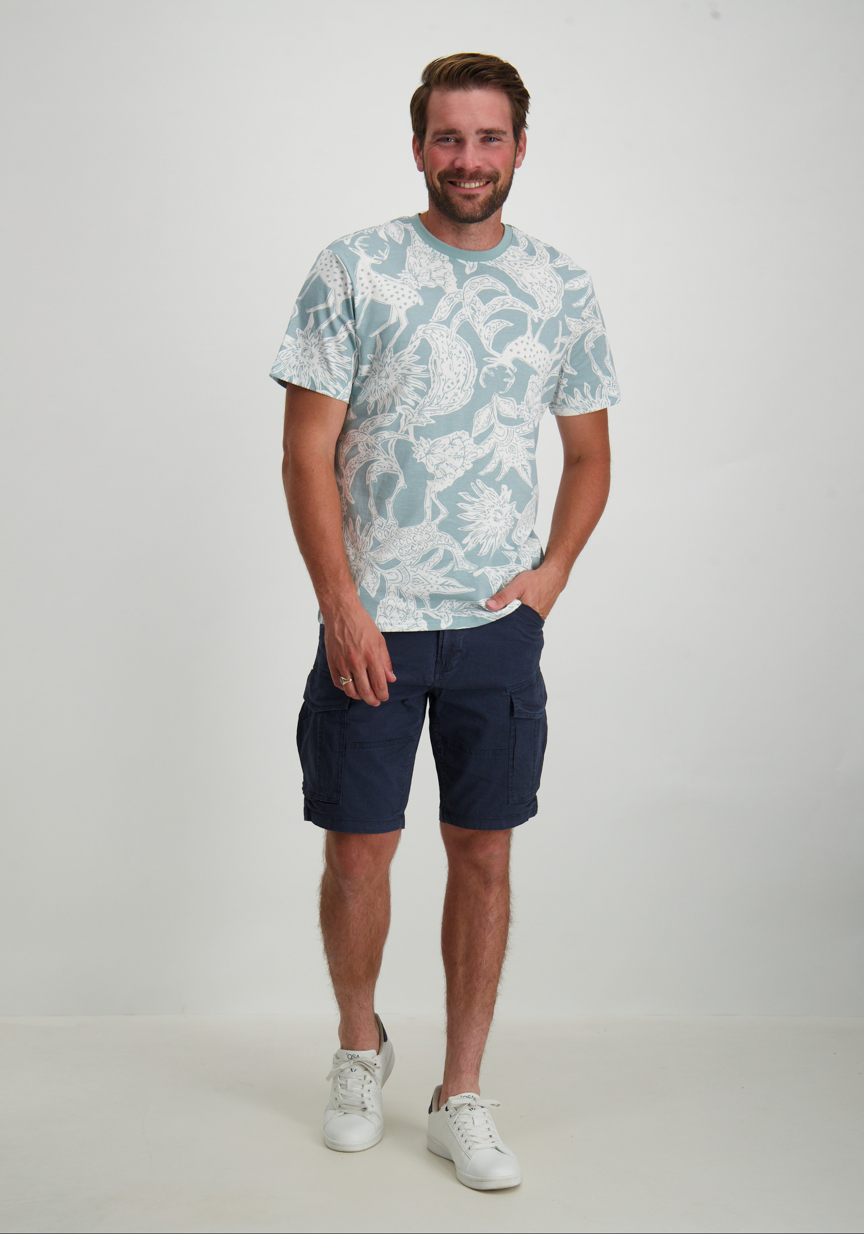 Petrol Korte broek cargo M-1040-SHO536 Blauw