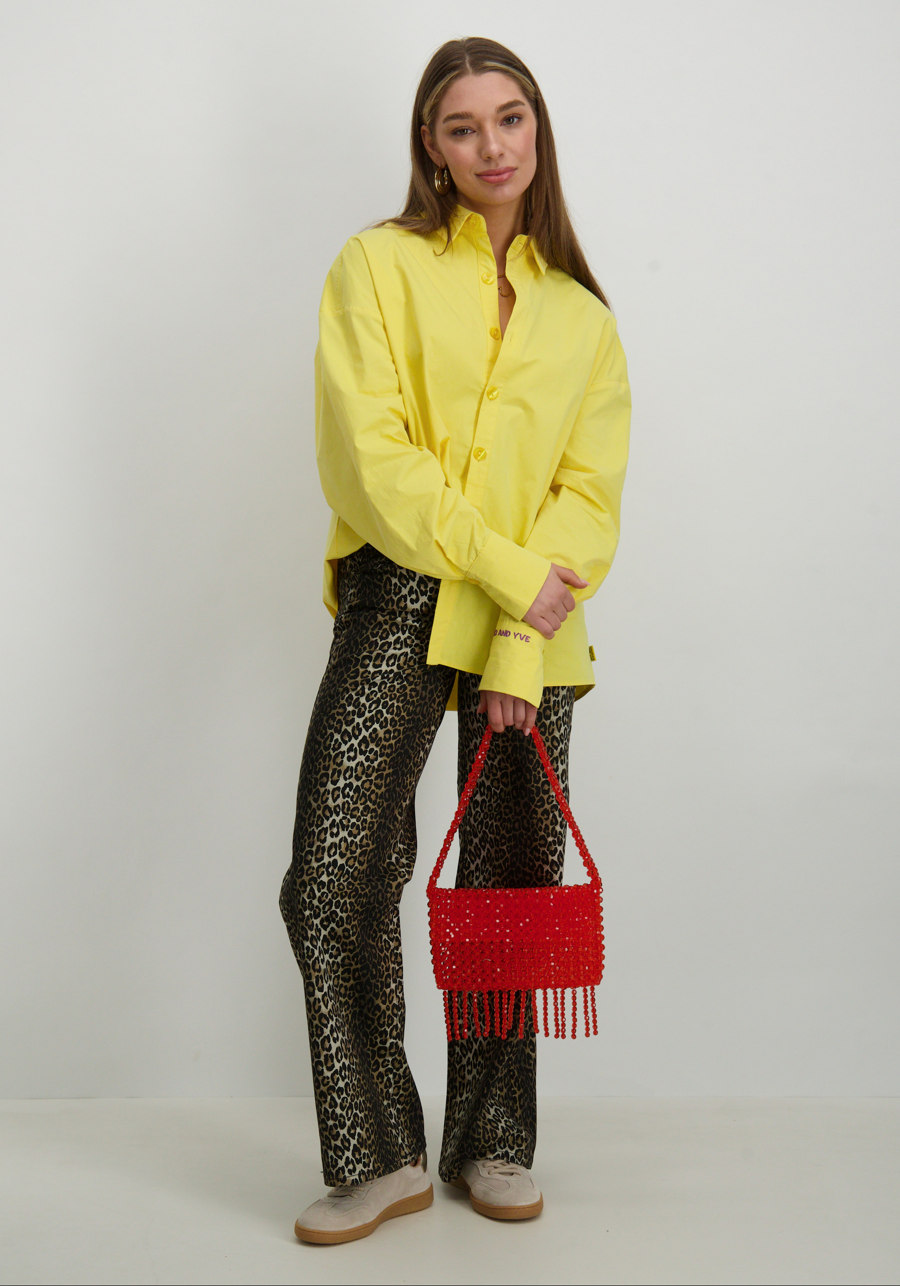 Only Broek Madison Leopard 15340798 Bruin