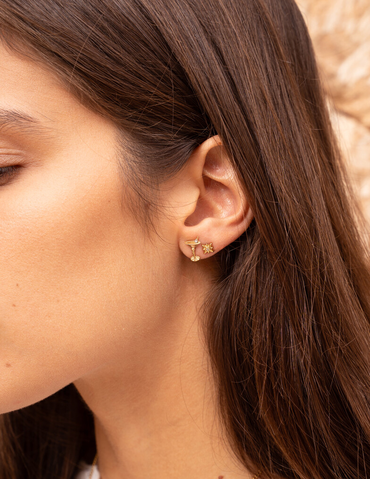 My Jewellery Studs polestar met strass MJ12106 Goud