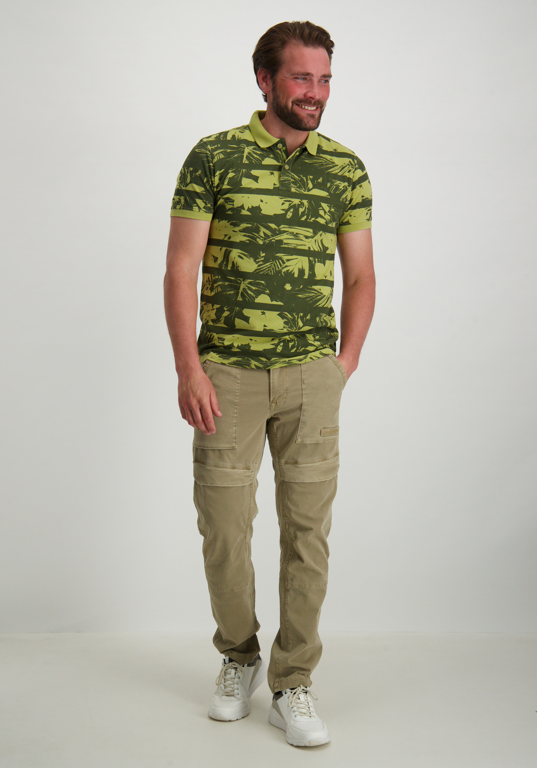 Petrol Polo All-over print M-1050-POL104 Licht groen