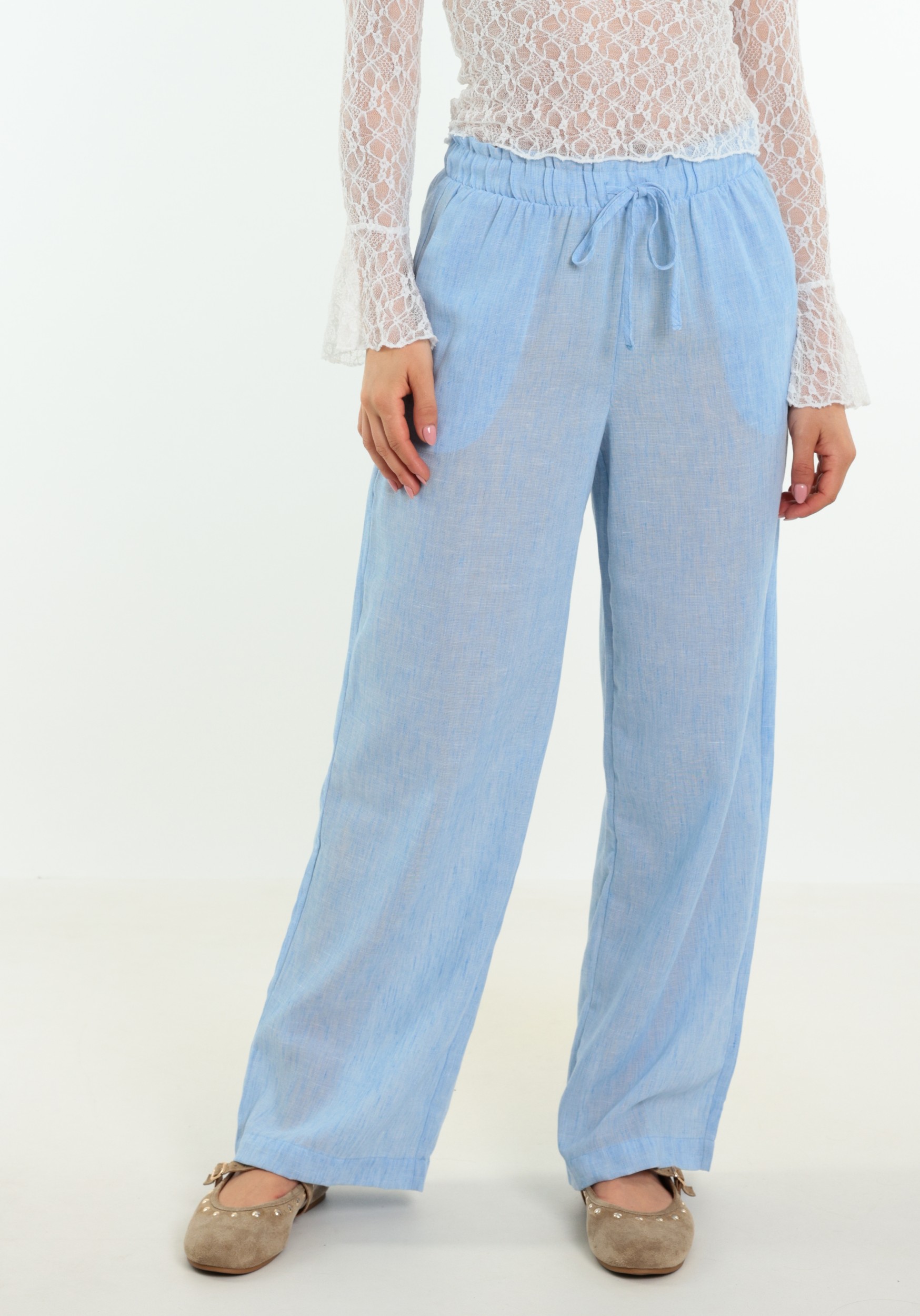 VERO MODA Broek Charline 10350442 Licht blauw