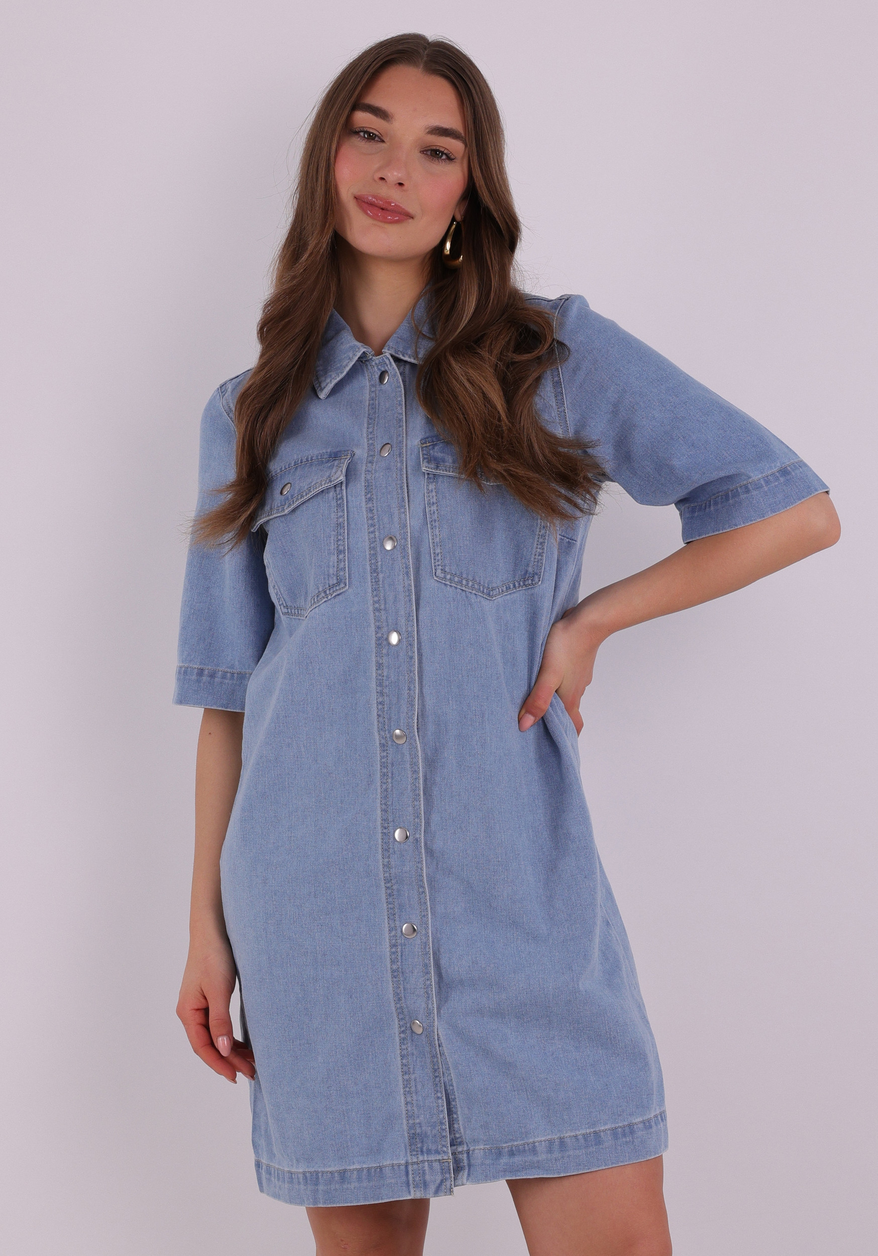 Only Denim jurk Belle 15324384 Licht blauw