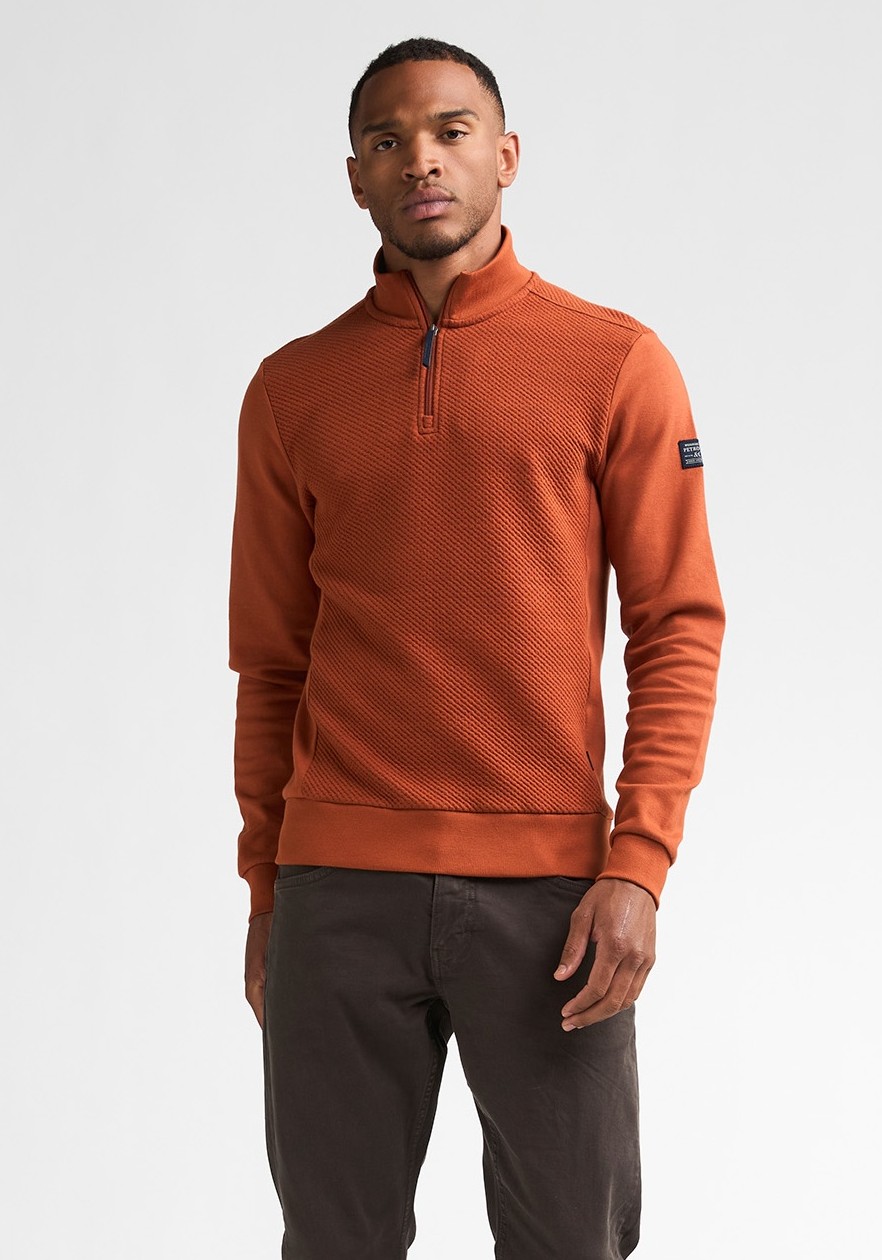 Petrol Sweater M-3060-SWC368 Donker Oranje